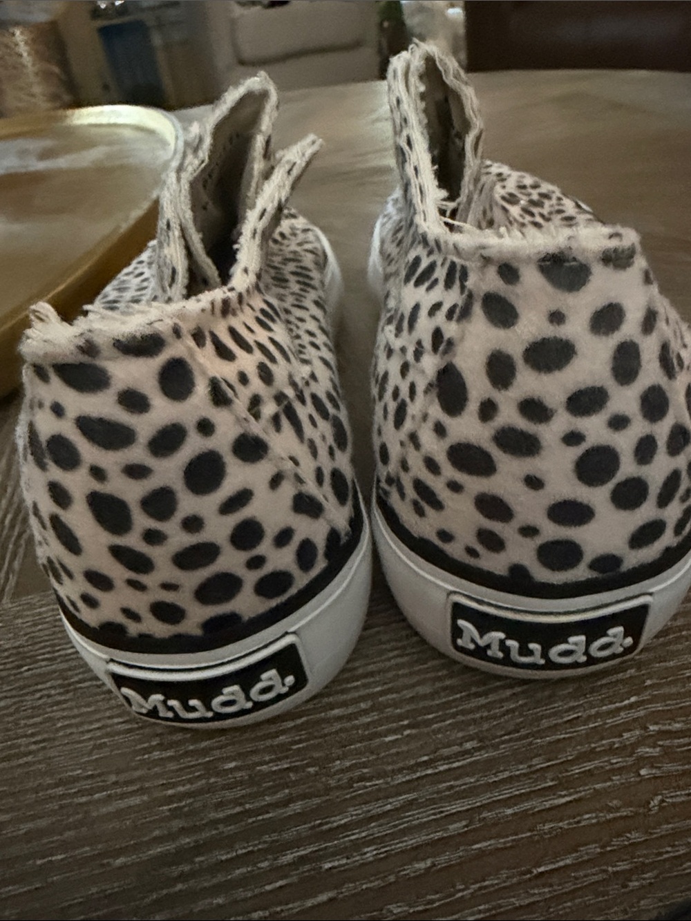 Mudd - Spot Print Slip-On Sneakers - Cream and Dark Brown - Picture 4 of 5